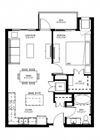 Millberry_1 Bedroom Floor Plan